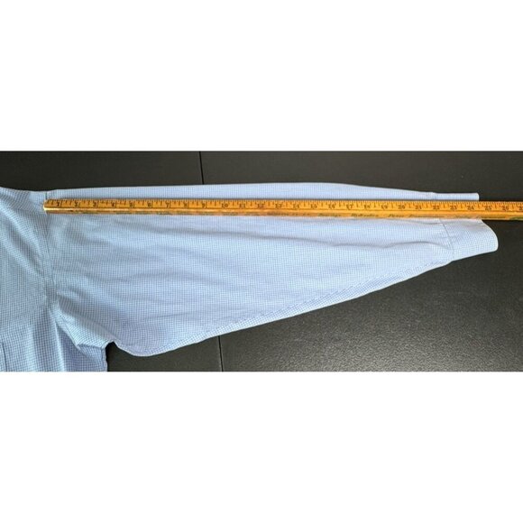 PRONTO UOMO Non Iron long sleeve button down Mens Size Large Tall Blue - Picture 4 of 7